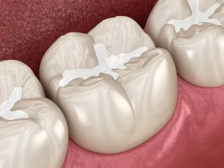 Illustration of a dental crown on a tooth